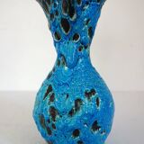 Vase fat lava  de charles cart en bleu turquoise 1960