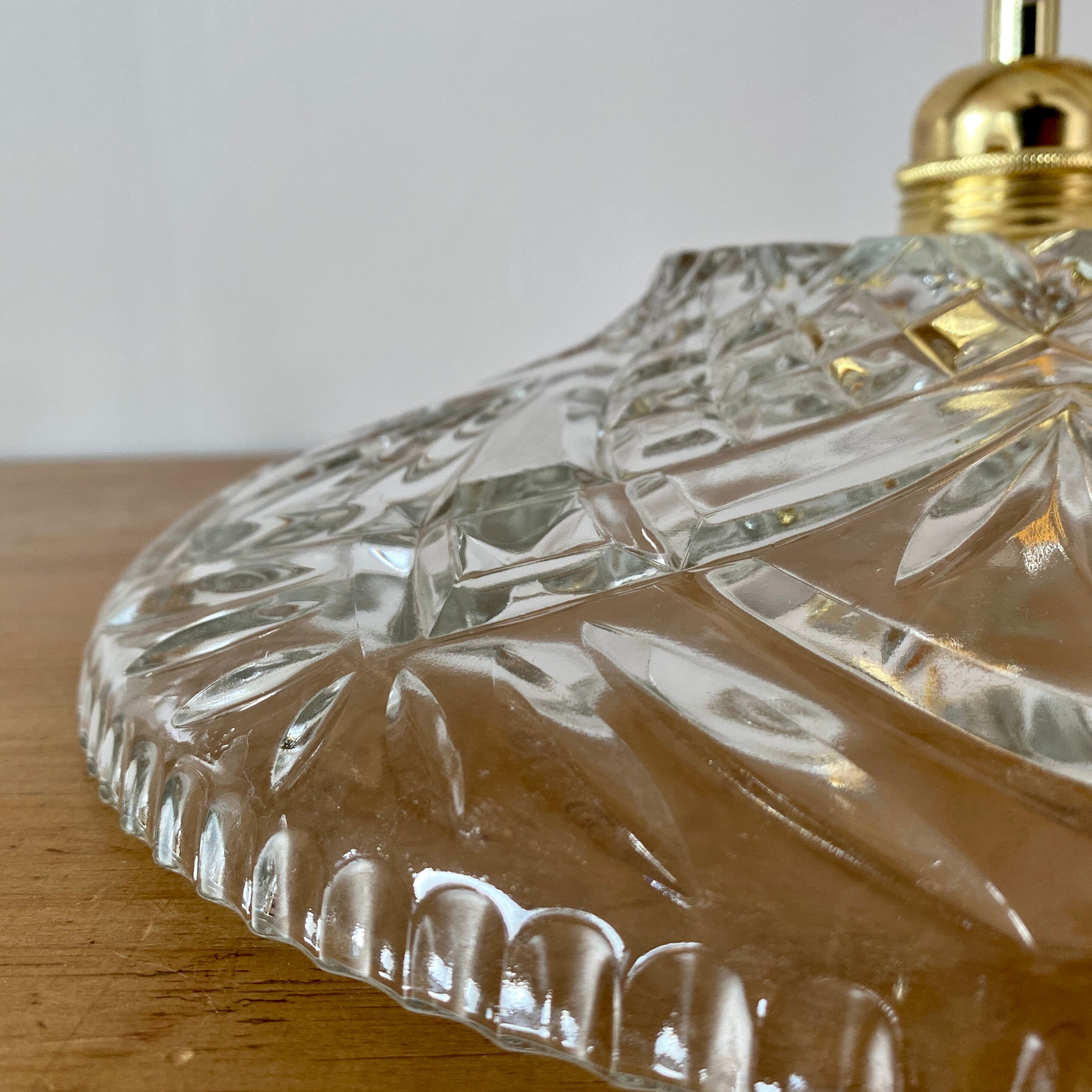 Suspension abat-jour vintage en verre