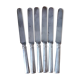 6 silver metal art-deco knives