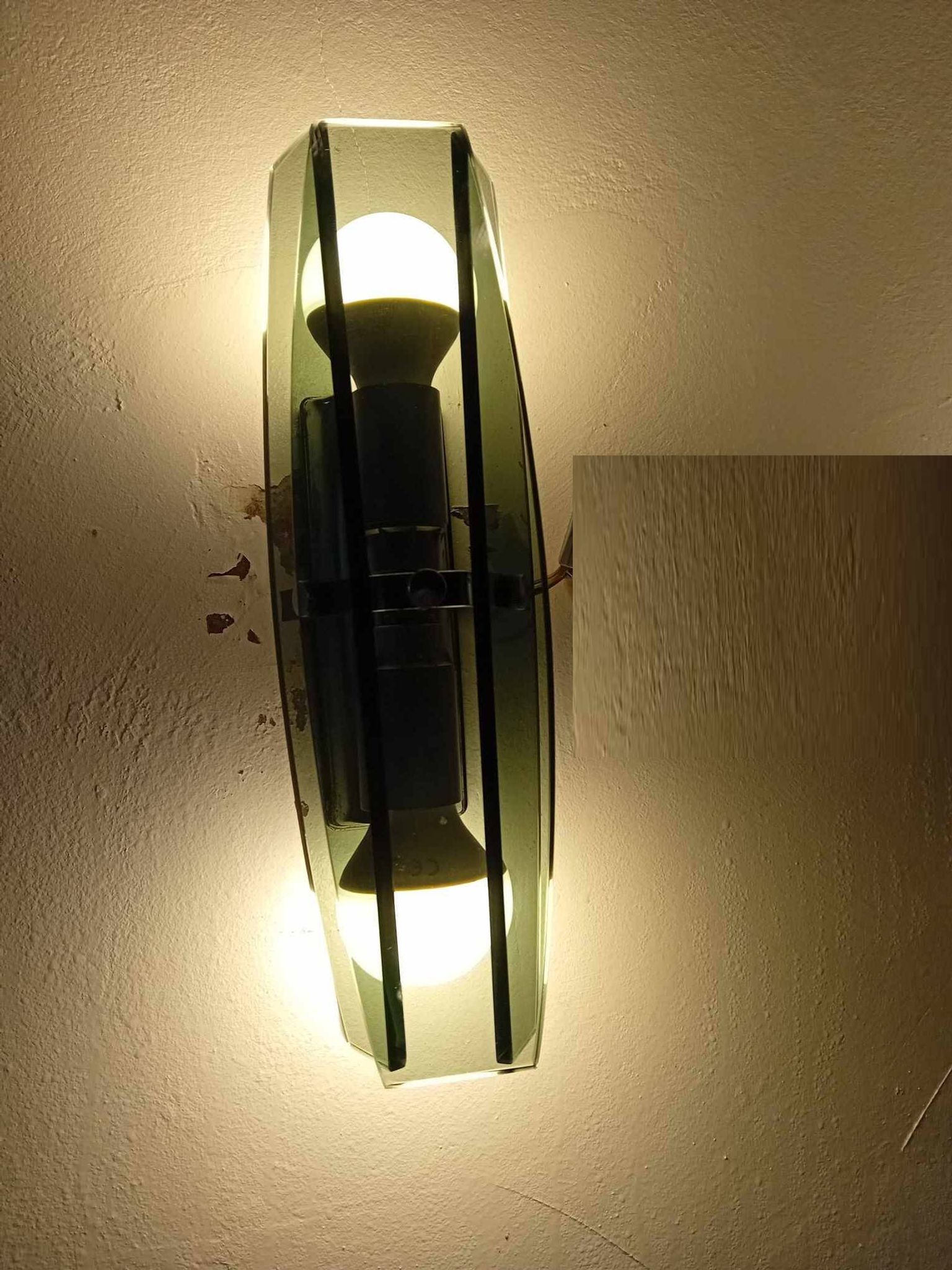 Murano wall lamp fontana arte veca 70s