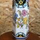 Old hexagonal vase v v carraresi ceramic white decoration flowers vintage