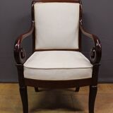 Pair Of Louis Philippe Period Armchairs With Mahogany Crosses XIX