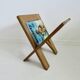 Scandinavian magazine rack in solid wood 1970