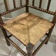 Chaise d’angle vintage en bois tourné