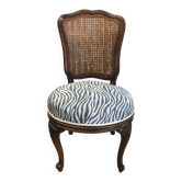 Chaise volante de style Louis XV, dossier en canage, assise parfaite