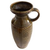 Mid Century West German Ceramic Large Handled Vase by Scheurich, 1950s