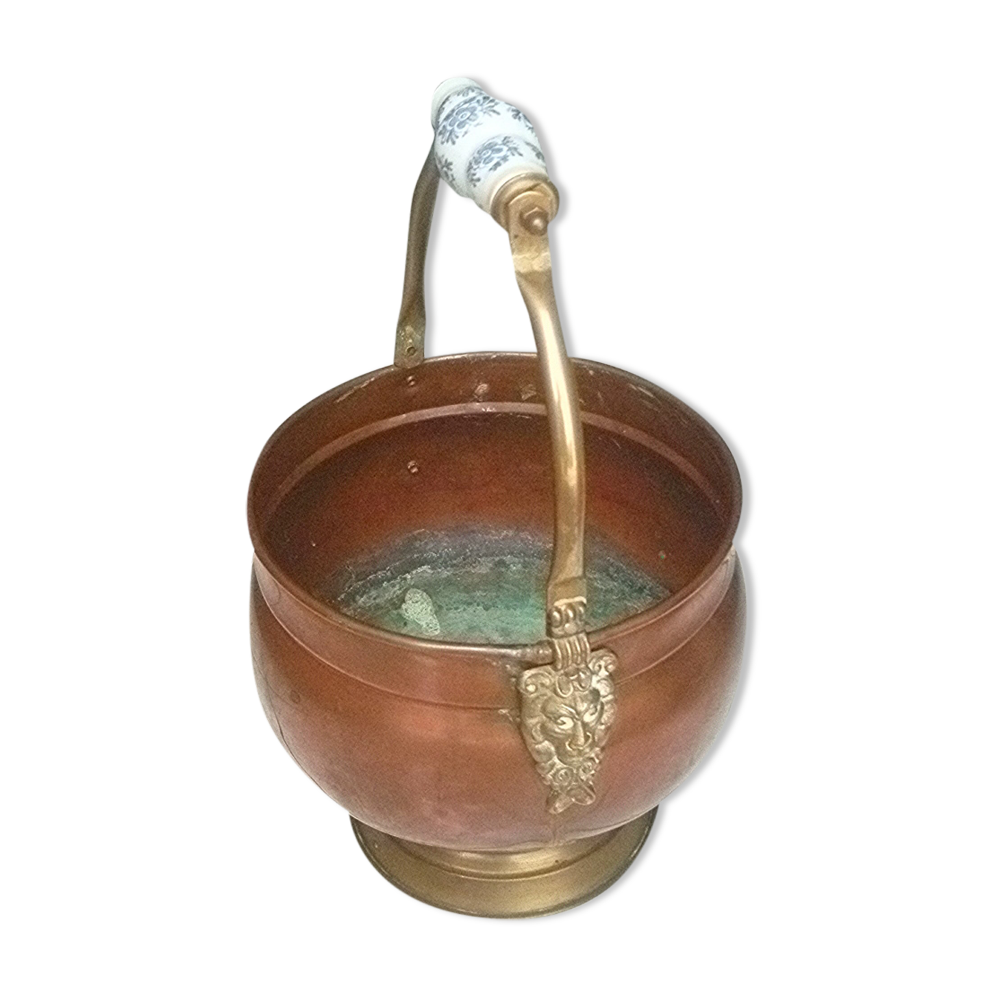 Copper flowerpot