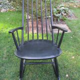Black beech rocking chair, Stol Kamnik, 60s.