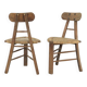 Ensemble de 2 chaises tripodes brutalistes