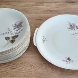 Service à dessert 10 assiettes et plat en porcelaine PMR Bavaria Jaeger & Co