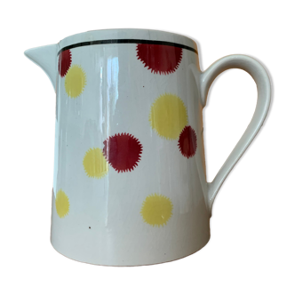 Vintage glazed earthenware pitcher