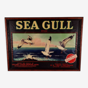 Publicité Seagull encadrée vintage