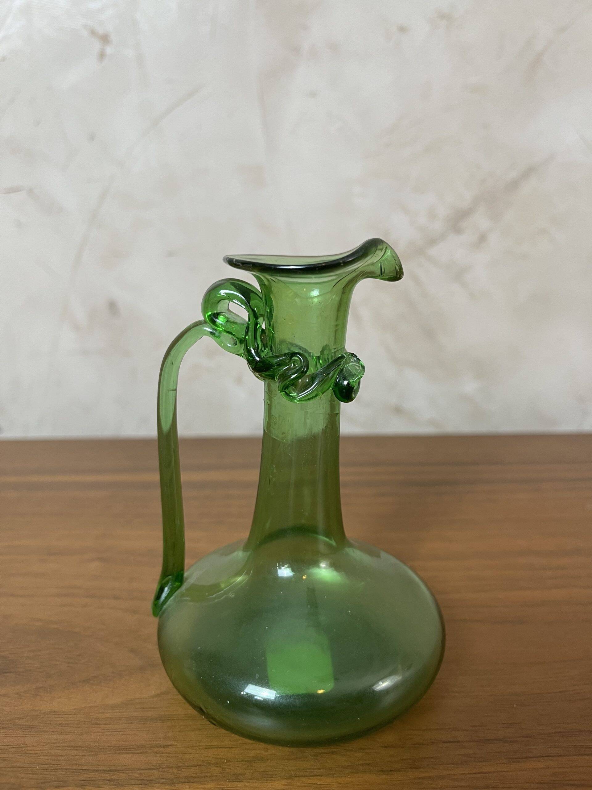 Small glass pitcher