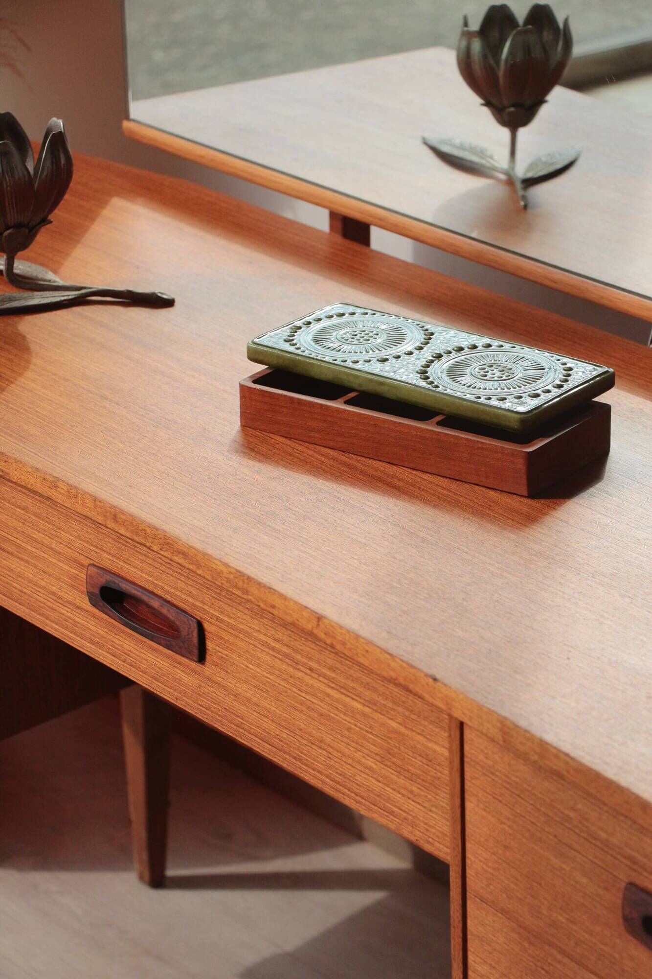 Vintage English Teak Dressing Table – Limelight Furniture – 1960s