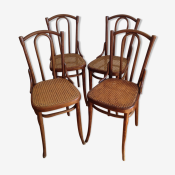 4 chaises bistrot cannées Thonet