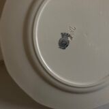 Set of 6 modernist ivory ironstone plates