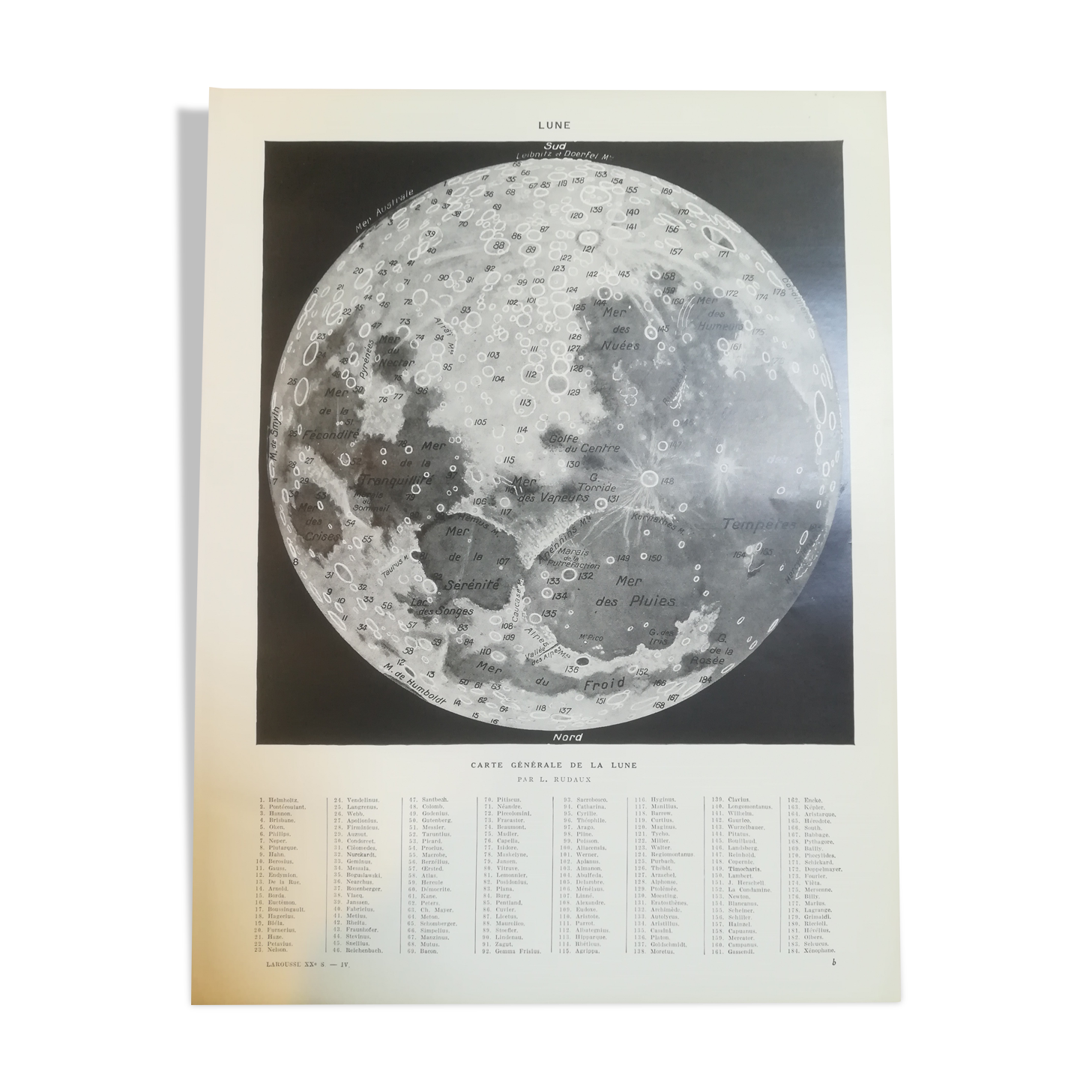 Lithograph on the moon and sky