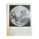 Lithograph on the moon and sky