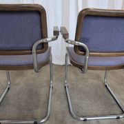 Set of 2 Vintage Office Purple Cesca Style Armchair / Stol Kamnik Yugo
