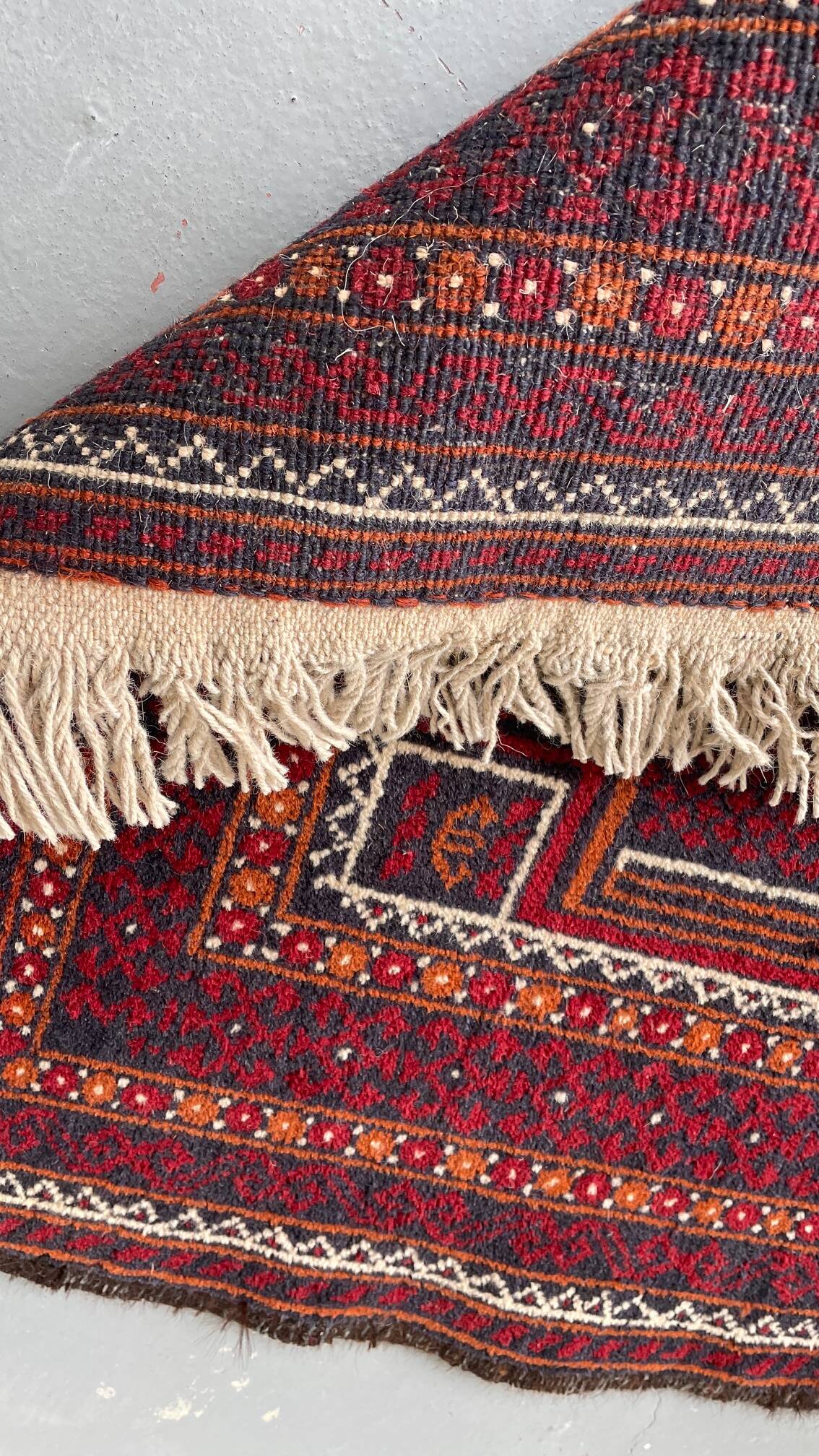 Artisanal orient rug pure vintage wool - 102cm x 204cm