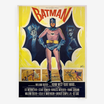 BATMAN Rare Movie Poster - 120x160 cm. - 1966 - Adam West, Bob Kane, DC Comics