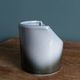 Vase Virebent porcelain cylindrical roll shape with a deep neck.
