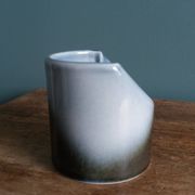 Vase Virebent porcelaine forme rouleau cylindre à col plongeant