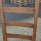 Ensemble de 4 chaises bois paille brutaliste