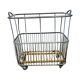 Vintage French Metal Bakery Cart – Industrial Bread Trolley – Rolling Laund
