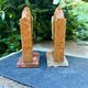 Pair of onyx horse bookends from the 1960s, vintage Italy.