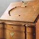 Bureau secrétaire pliant en chêne vintage des années 1960 dans le style de Kjærnulf