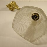 Brass and glass wall lamp from the 1920s