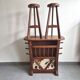 1970s vintage brutalist bar and stools