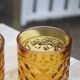 Set of 6 vintage Pernod amber glass glasses – H9 cm Ø7 cm – Bi collection