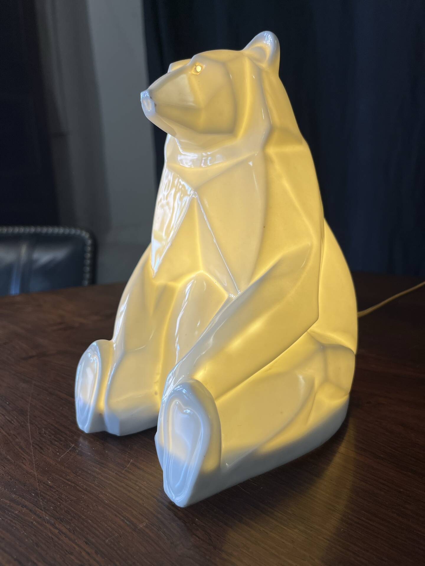 Petite lampe Art Déco ours polaire