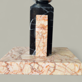 Sculptural lamp in marble and chrome - Modernist Art Deco style