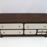 Set of Luciano Frigerio Mid-Century Modern Italian Dresser and Bedside