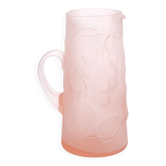 Pichet en verre rose pâle Empoli, années 60
