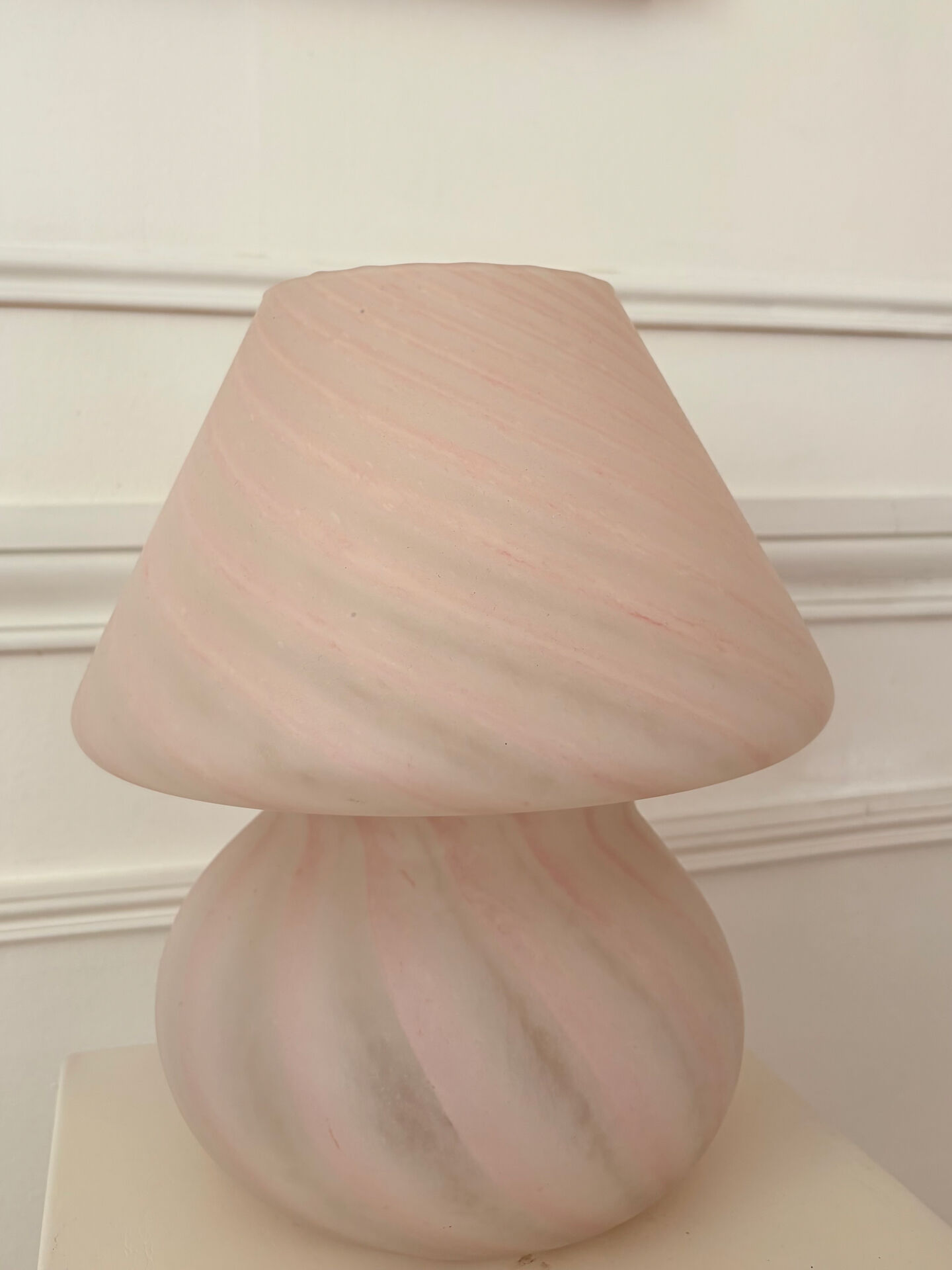Mushroom lamp in Murano glass from the 1970s