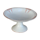 Coupe à fruits compotier en porcelaine blanche art déco