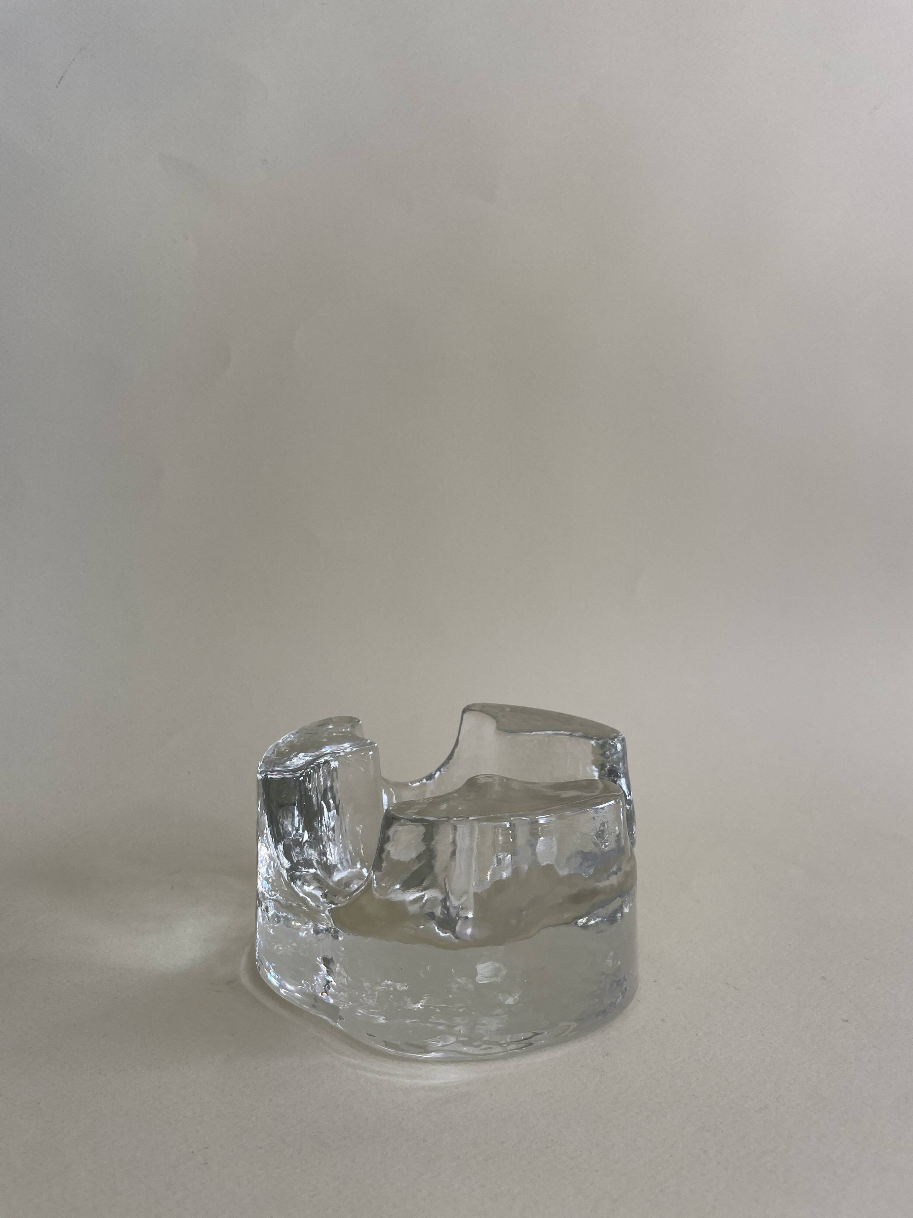 Brutalist Glass Candle Holder