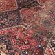 Old Iranian hand made Shiraz wool rug  220 x 312 cm