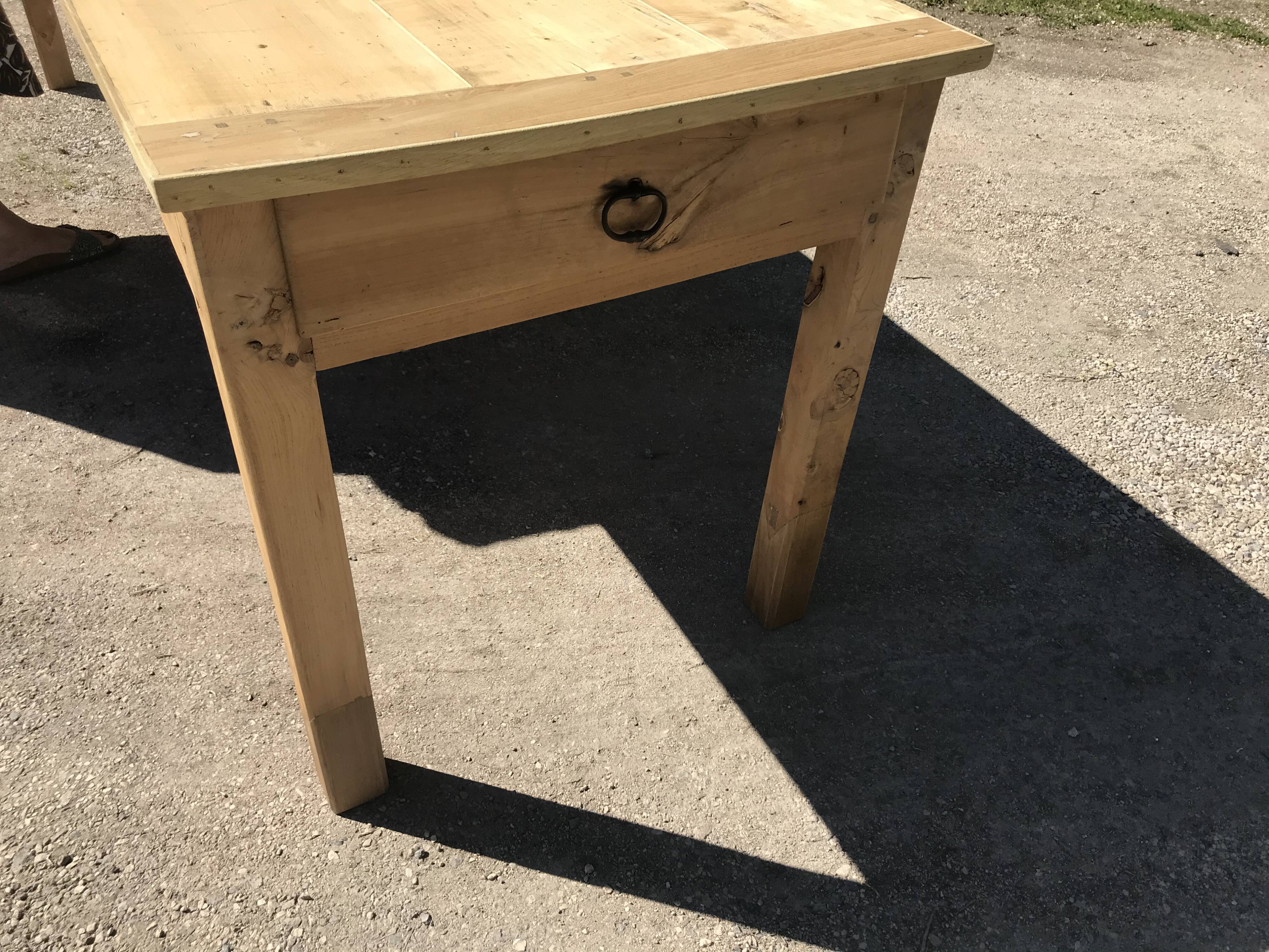 Renovated and enhanced old farm table 19th
