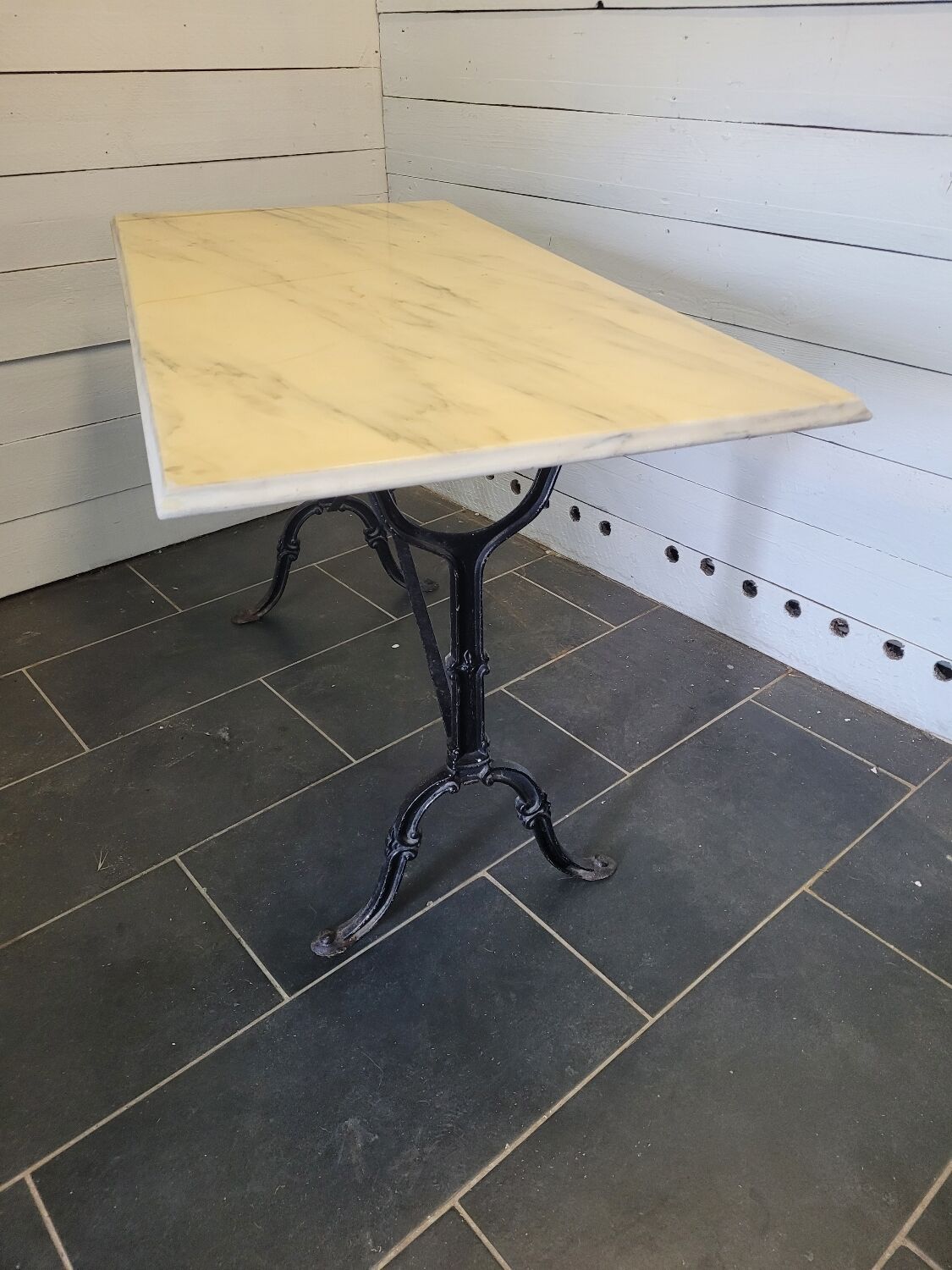 Bistro table with marble top