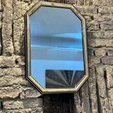 Vintage floral octagonal mirror