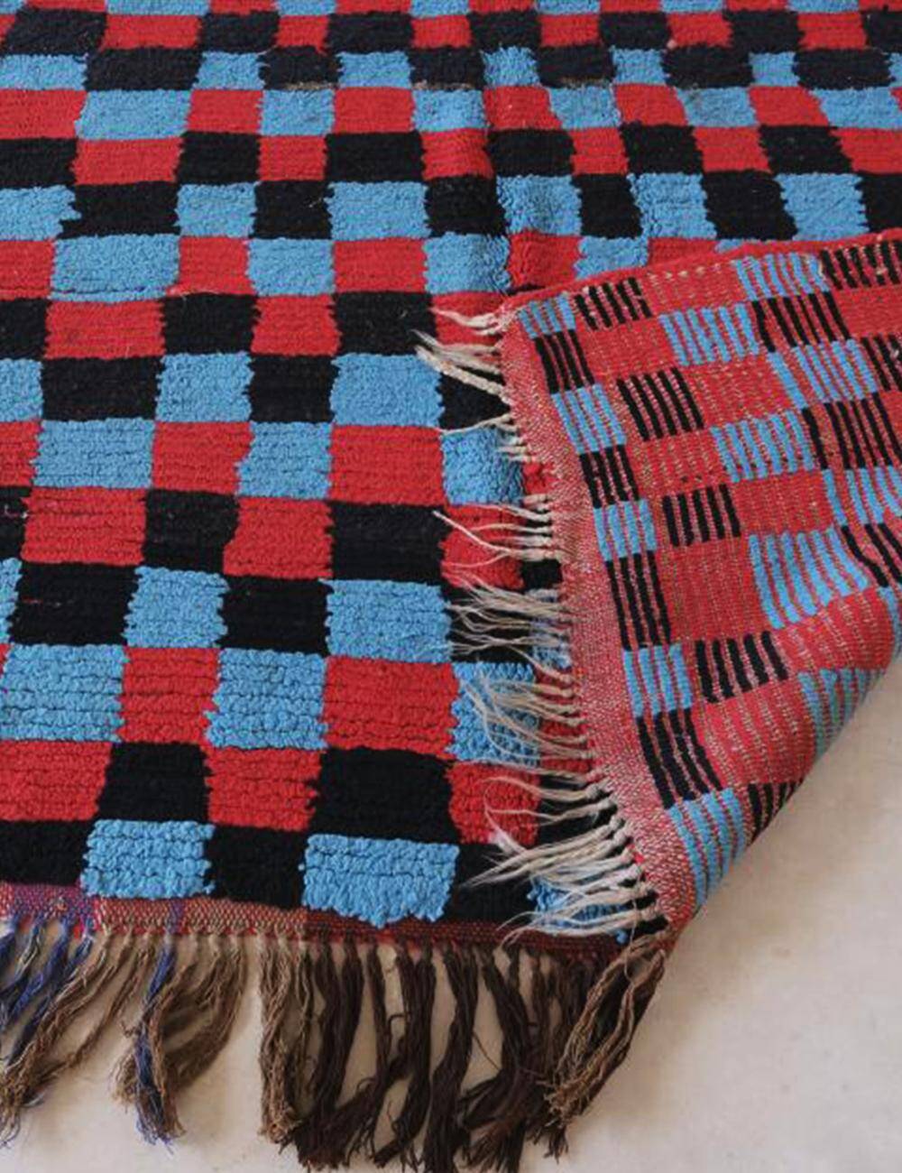 Moroccan Checkerboard Rug - 225 x 148 cm