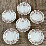 6 old plates in iron earth.