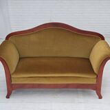 1950s, Danish 2-seater sofa in Biedermeier style, furniture velour.