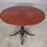 Round mahogany table , 1950