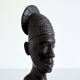 African head sculpture in ebony wood 1940s